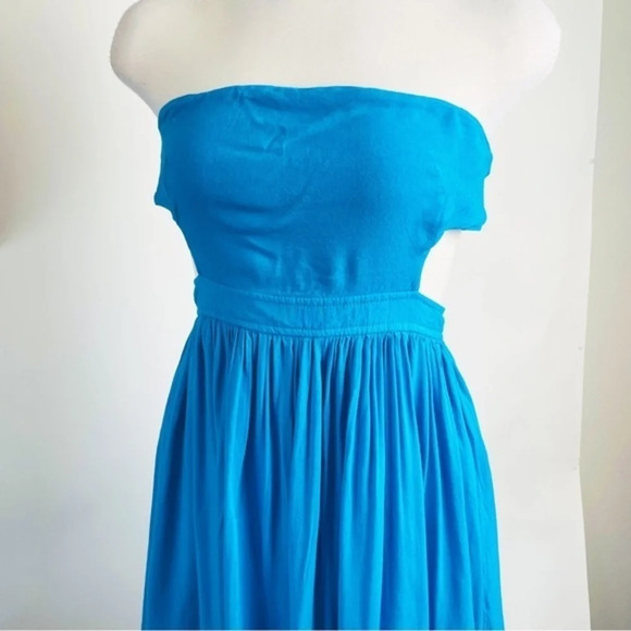 Cotton Candy Sweet‎ Little Ties Strapless Blue Dress Size Medium - Picture 3 of 11